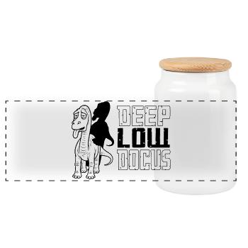 T-shirt dinosaure pour les personnes en bonne santé - Boîte à biscuits avec couvercle en bois - blanc - Devant
