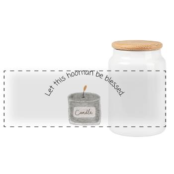 Que ce vaurien soit bl*sé - Boîte à biscuits avec couvercle en bois - blanc - Devant