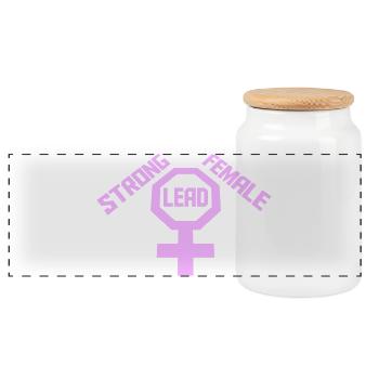 Femmes fortes dirigées par le féminisme Autonomisation des femmes - Boîte à biscuits avec couvercle en bois - blanc - Devant