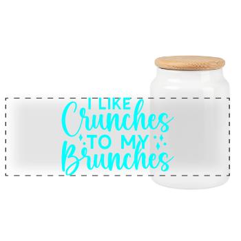 Fitness Motivation Bodybuilder Like Crunches - Panoramic Cookie Jar with Wooden Lid - white - Front
