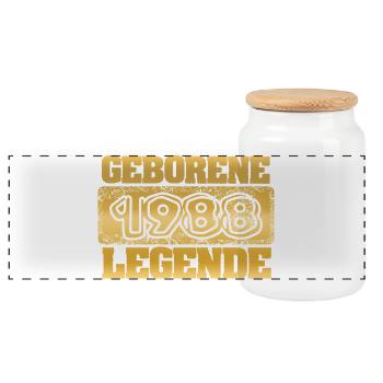 Citation 1988 - Boîte à biscuits avec couvercle en bois - blanc - Devant