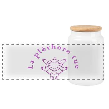 The plethora kills Violet - Panoramic Cookie Jar with Wooden Lid - white - Front