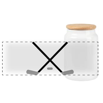 Hockey - Panoramic Cookie Jar with Wooden Lid - white - Front
