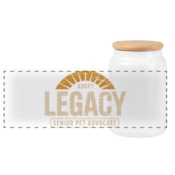 Adopt Legacy : Défenseur principal des animaux de compagnie - Boîte à biscuits avec couvercle en bois - blanc - Devant