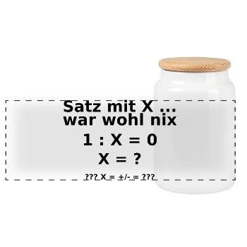 satz mit x ...  war wohl nix - Panorama Keksdose mit Holzdeckel - Weiß - Vorne