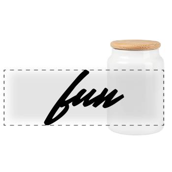 T-shirt minimaliste amusant - Boîte à biscuits avec couvercle en bois - blanc - Devant