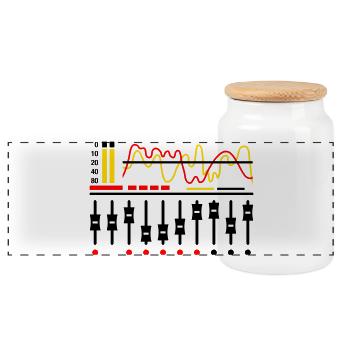 Mixing Table - Panorama Keksdose mit Holzdeckel - Weiß - Vorne