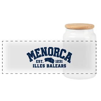 Menorca - Insel - Mittelmeer - Spanien - Balearen - Panorama Keksdose mit Holzdeckel - Weiß - Vorne