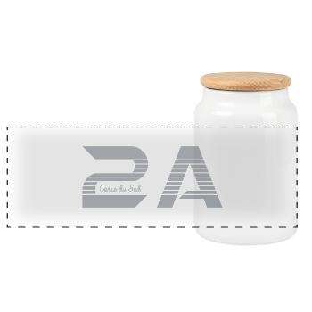 Corse du Sud 2A - Boîte à biscuits avec couvercle en bois - blanc - Devant