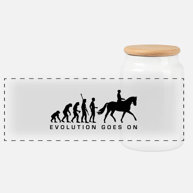 evolution_reiter_b - Boîte à biscuits avec couvercle en bois - blanc