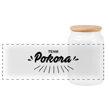 Pokora-Team - Panorama Keksdose mit Holzdeckel - Weiß - Vorne