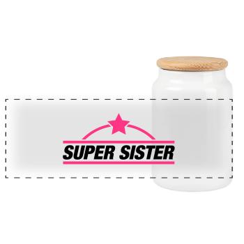super_sister_qa2 - Panorama Keksdose mit Holzdeckel - Weiß - Vorne