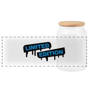 Limited Edition Graffiti - Boîte à biscuits avec couvercle en bois - blanc - Devant