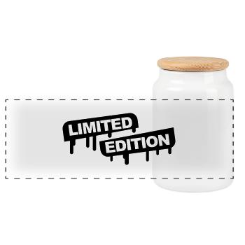 Limited Edition Graffiti Style - Boîte à biscuits avec couvercle en bois - blanc - Devant