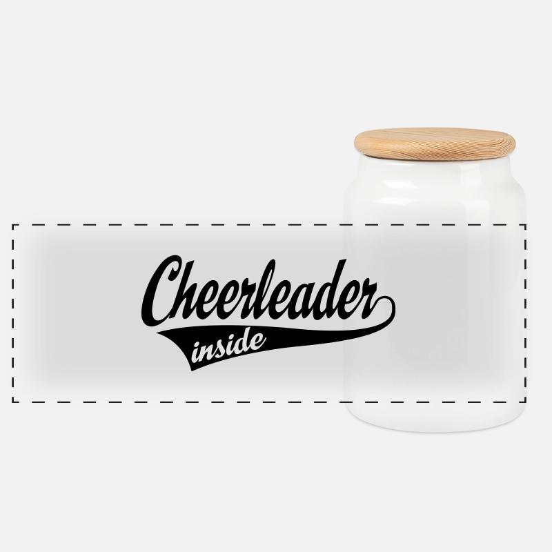 cheerleader - Panorama Keksdose mit Holzdeckel - Weiß