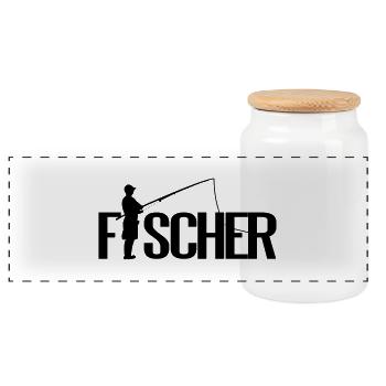 Fischer - Panorama Keksdose mit Holzdeckel - Weiß - Vorne