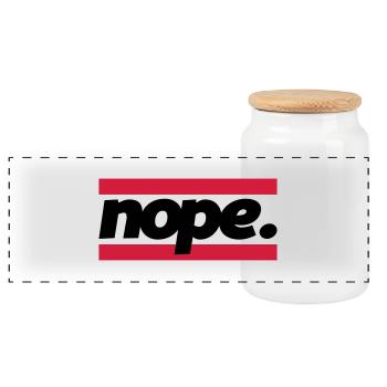 nope graphic - Panorama Keksdose mit Holzdeckel - Weiß - Vorne