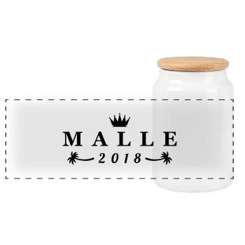 malle krone 2018 - Panorama Keksdose mit Holzdeckel - Weiß - Vorne