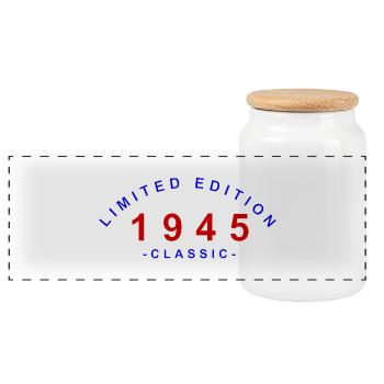 1945, Limited Edition - Panorama Keksdose mit Holzdeckel - Weiß - Vorne
