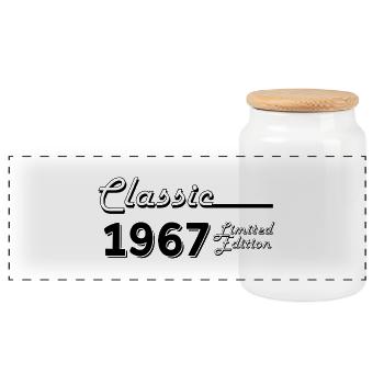 Classic 1967 édition limitée - Boîte à biscuits avec couvercle en bois - blanc - Devant