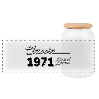 Classic 1971 édition limitée - Boîte à biscuits avec couvercle en bois - blanc - Devant