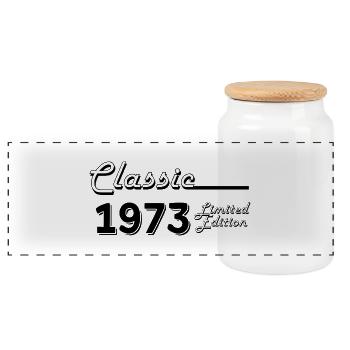 Classic 1973 édition limitée - Boîte à biscuits avec couvercle en bois - blanc - Devant