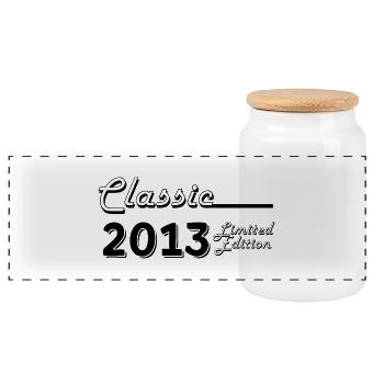 Klassische 2013 Limitierte Auflage - Panorama Keksdose mit Holzdeckel - Weiß - Vorne