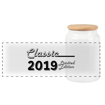 Classic 2019 Limited Edition - Panoramic Cookie Jar with Wooden Lid - white - Front