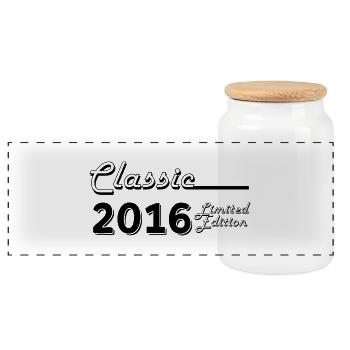 Classic 2016 Limited Edition - Panoramic Cookie Jar with Wooden Lid - white - Front