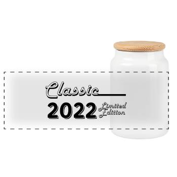 Classic 2022 édition limitée - Boîte à biscuits avec couvercle en bois - blanc - Devant
