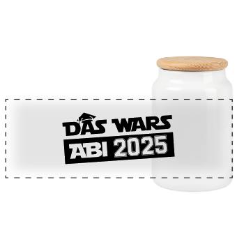 Abitur C’est tout 2025 - Boîte à biscuits avec couvercle en bois - blanc - Devant
