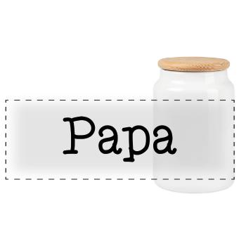 OPA. VATERTAG. FROHER VATERTAG. ICH LIEBE DICH. - Panorama Keksdose mit Holzdeckel - Weiß - Vorne
