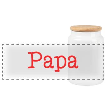 BONNE FÊTE PAPA. PAPA. FÊTE DES PÈRES. PÈRE - Boîte à biscuits avec couvercle en bois - blanc - Devant