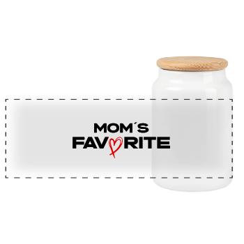 Moms Favorite - Panorama Keksdose mit Holzdeckel - Weiß - Vorne