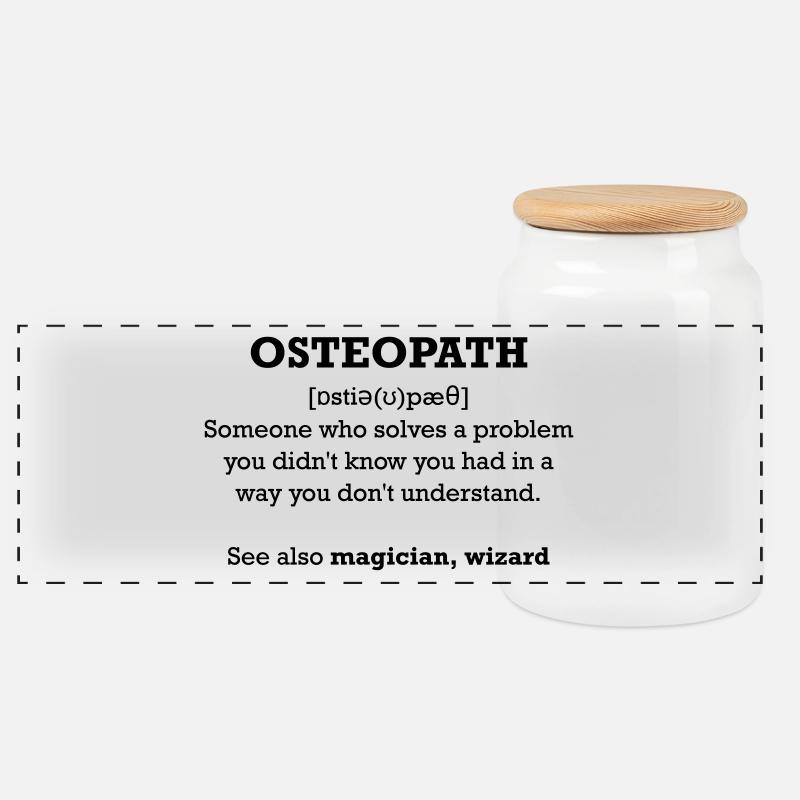 Osteopath - wizard - Panorama Keksdose mit Holzdeckel - Weiß
