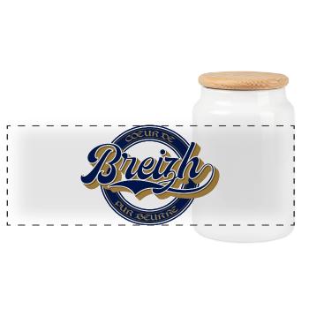 Coeur de Breizh Pur Beurre - Boîte à biscuits avec couvercle en bois - blanc - Devant