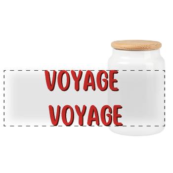 Travel travel - Panoramic Cookie Jar with Wooden Lid - white - Front