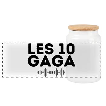 chanteuse, chanteuse célèbre, star de la pop - Boîte à biscuits avec couvercle en bois - blanc - Devant