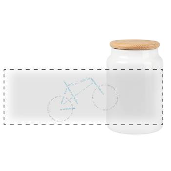 Radfahren, Zitate, Geschenkidee, Sportler - Panorama Keksdose mit Holzdeckel - Weiß - Vorne