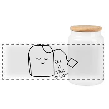 TEA Shirt - Panoramic Cookie Jar with Wooden Lid - white - Front