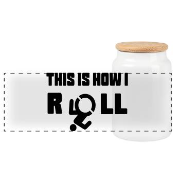 So rolle ich meinen Rollstuhl * - Panorama Keksdose mit Holzdeckel - Weiß - Vorne