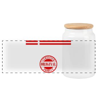 Drapeau du Danemark, fierté danoise - Boîte à biscuits avec couvercle en bois - blanc - Devant