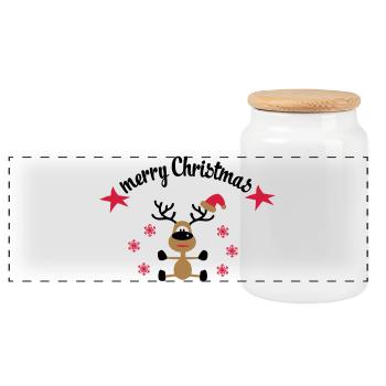 Chemises pour Noël - Boîte à biscuits avec couvercle en bois - blanc - Devant