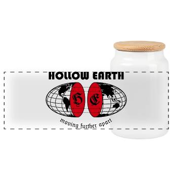 Gothic Emblem – Dark Aesthetic - Panorama Keksdose mit Holzdeckel - Weiß - Vorne