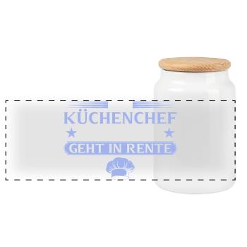 Chef légendaire à la retraite - Boîte à biscuits avec couvercle en bois - blanc - Devant