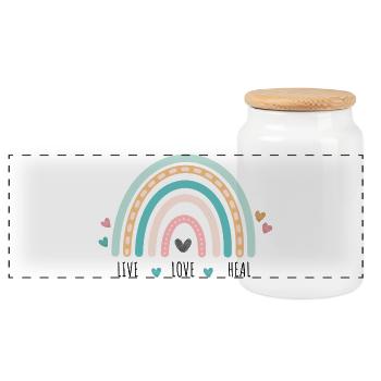 Nurse Physiotherapist Therapist Doctor gifts  - Panoramic Cookie Jar with Wooden Lid - white - Front