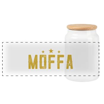 This Fantastic Moffa belongs to - Panoramic Cookie Jar with Wooden Lid - white - Front