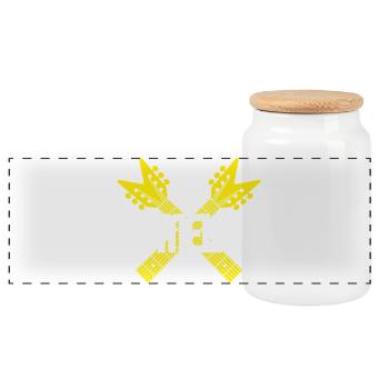 Guitares croisées Riffmeister - Boîte à biscuits avec couvercle en bois - blanc - Devant