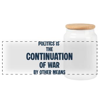 La politique comme continuation de la guerre - Boîte à biscuits avec couvercle en bois - blanc - Devant