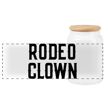 Costume de Clown de rodéo Clown de rodéo d’Halloween - Boîte à biscuits avec couvercle en bois - blanc - Devant